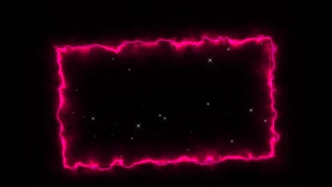 Pink Burning Fringes Frame Animation 4K Overlay Video Effect Stock Footage 289913330
