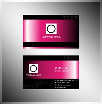 Pink business card Illustrazione stock