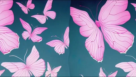 Pink butterfly and leopard design Stock Footage 220115040