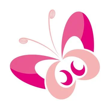 Pink butterfly Stock Illustration