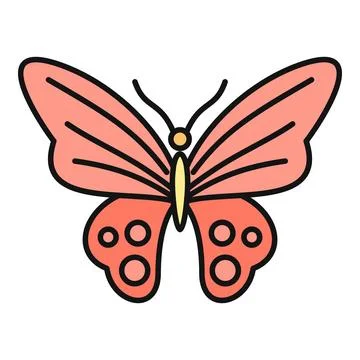 Pink butterfly vector illustration representing nature and freedom Ilustración de archivo