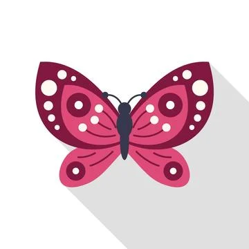 Pink butterfly vector illustration representing nature and spring Stock Illustration