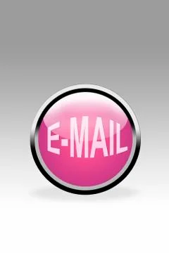 Pink button showing e-mail symbol, close up Stock Illustration