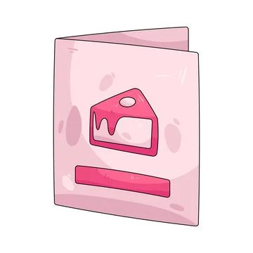 Pink cake card Stock Illustration