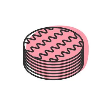PInk cake icon for web vector illustration Stock Illustration