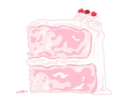 Pink cake Stock Illustration