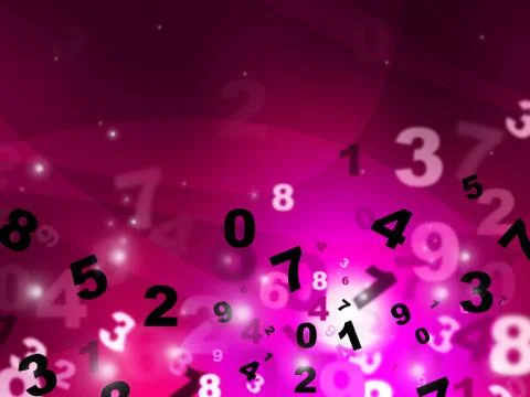Pink calculate meaning high tec and count Stock-Illustration