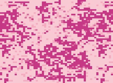 Pink camouflage pattern for army. pixel camouflage military pattern Stock Illustration