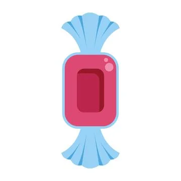 Pink candy with a blue wrapper vector illustration Illustrazione stock