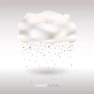 Pink candy cloud Illustrazione stock