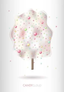 Pink candy cloud Stock Illustration