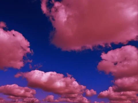 Pink Candy Clouds Stock Photos
