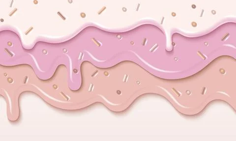Pink candy drip background with flowing cream Ilustración de archivo