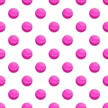 Pink candy gumballs creating seamless pattern background イラスト素材