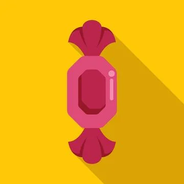 Pink candy sweet flat design illustration icon 스톡 일러스트