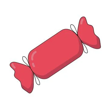 Pink candy. Vector dessert. Sweet food icon sticker illustration. Stock Illustration