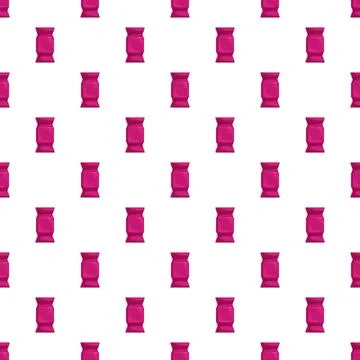 Pink candy wrapper creating seamless pattern background Illustrazione stock