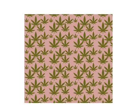 Pink Cannabis Leaf Seamless Background Pattern 스톡 일러스트