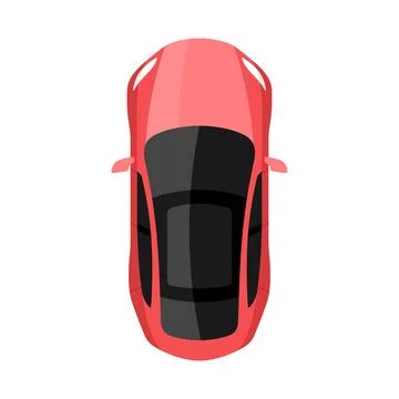 Pink car top view vector illustration Stock Illustration