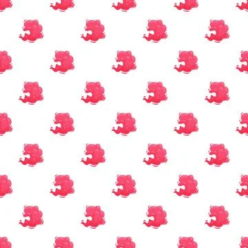 Pink cartoon smoke cloud explosion seamless pattern Stock Illustration