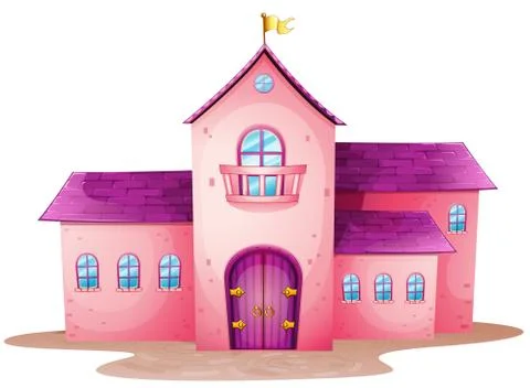 A pink castle Illustrazione stock