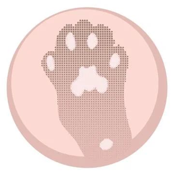 Pink cats paw Иллюстрация
