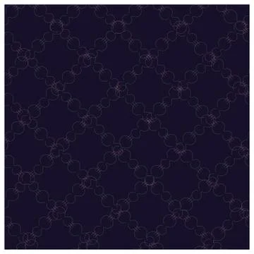 Pink chain of circles endless pattern. Stock Illustration