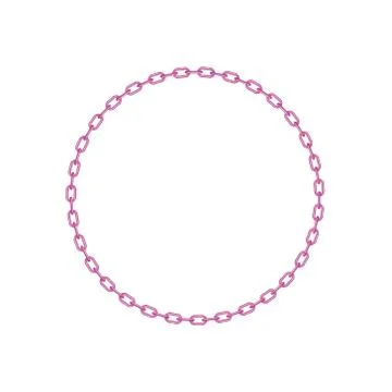 Pink chain in shape of circle Stock Illustration
