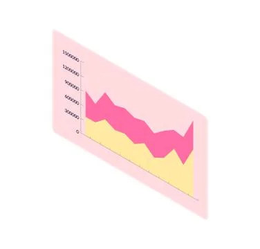 Pink Chart with Horizontal Increase Scale Vector Stock Illustration