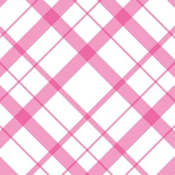 Pink check pattern fabric texture background Stock Illustration