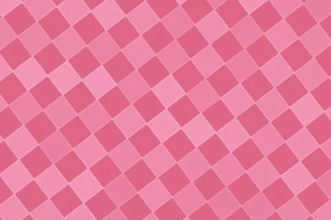 Pink checkered pattern with diamond shapes and soft colors イラスト素材