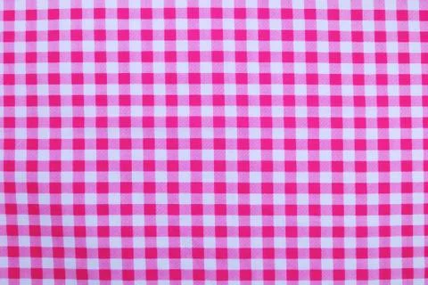 Pink checkered tablecloth texture Stock Photos