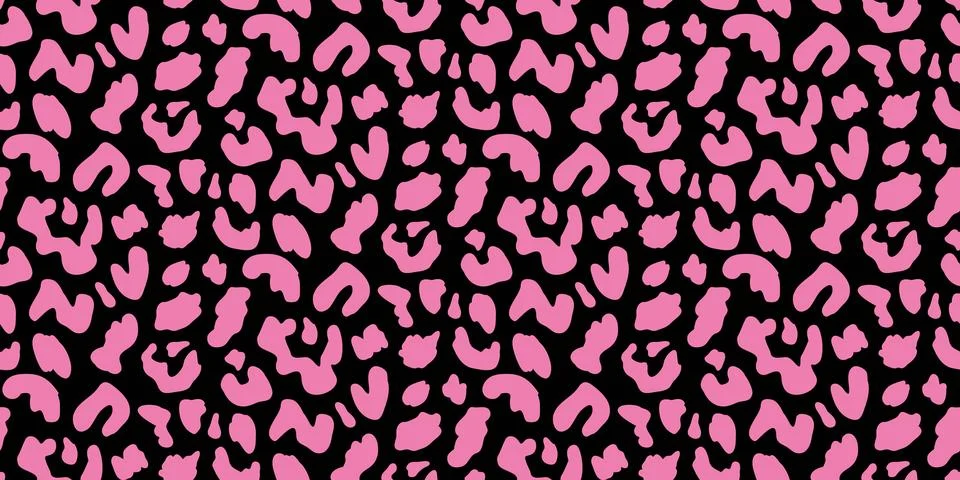 Pink Cheetah Seamless Pattern Leopard Background Stock Illustration