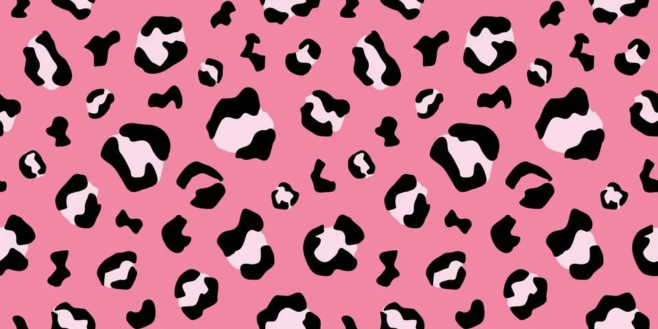 Pink Cheetah Seamless Pattern Leopard Background Illustrazione stock