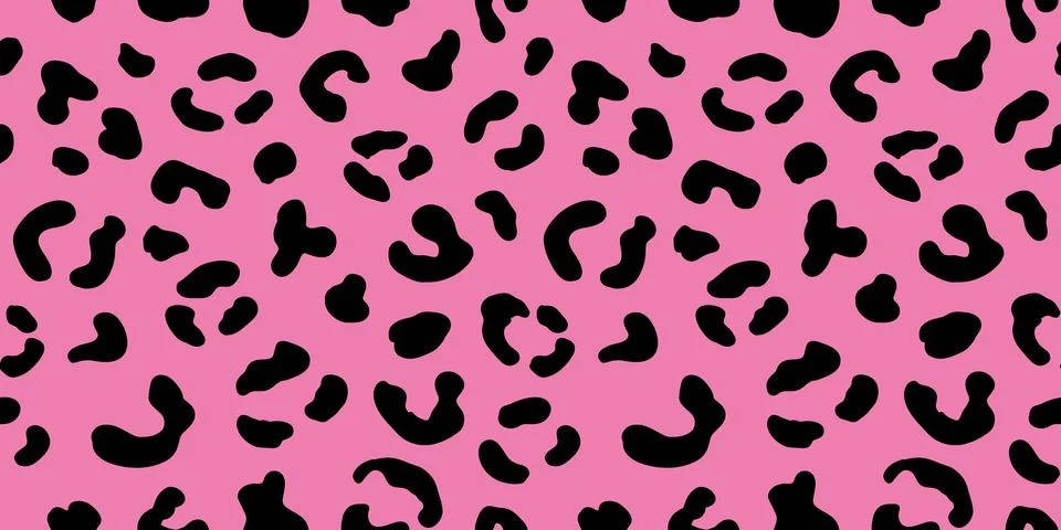 Pink Cheetah Seamless Pattern Leopard Background Stock Illustration