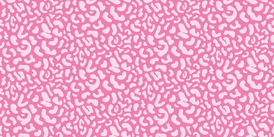 Pink Cheetah Seamless Pattern Leopard Background Stock Illustration
