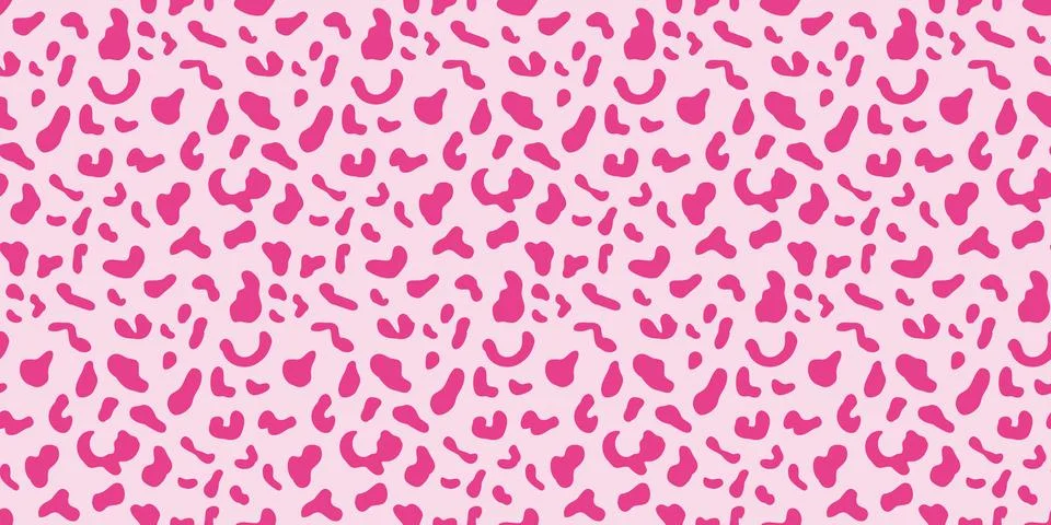 Pink Cheetah Seamless Pattern Leopard Background Stock Illustration