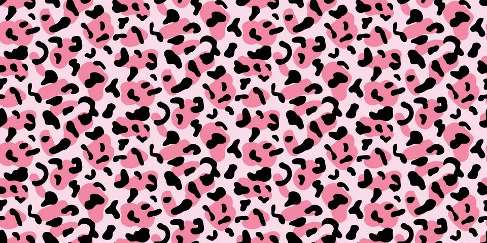 Pink Cheetah Seamless Pattern Leopard Background Illustrazione stock