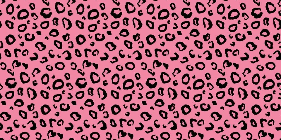 Pink Cheetah Seamless Pattern Leopard Background Stock Illustration