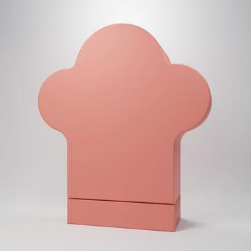 Pink Chef hat icon isolated on pink background. Cooking symbol. Cooks hat. .. イラスト素材