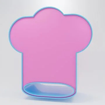 Pink Chef hat icon isolated on grey background. Cooking symbol. Cooks hat. .. Stock Illustration