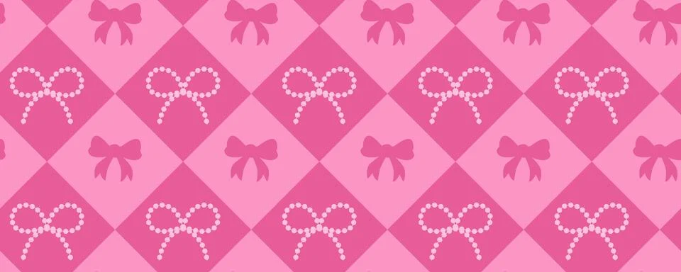 Pink Cherry Bow Stripe Seamless Pattern Cute Retro Girly Wallpaper Stock Illustration