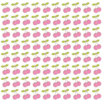 Pink cherry pattern background Stock Illustration