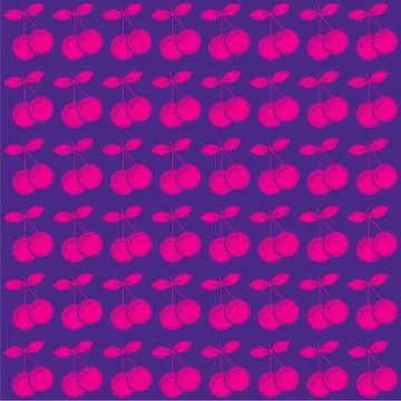 Pink cherry pattern background Stock Illustration