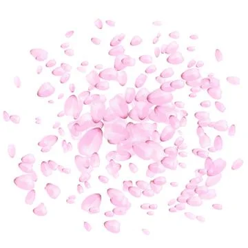 Pink cherry petals Stock Illustration