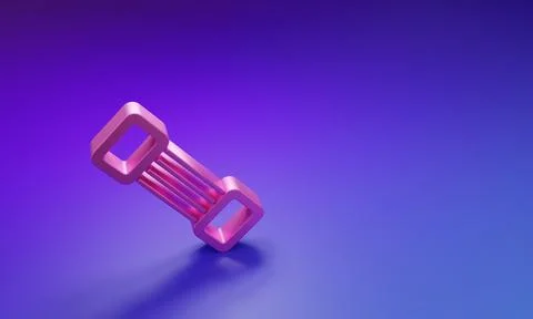 Pink Chest expander icon isolated on purple-blue background. Minimalism con.. Stock Illustration