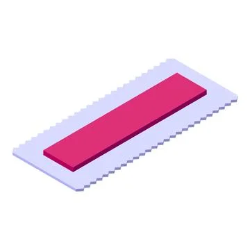 Pink chewing gum resting on wrapper in isometric view 스톡 일러스트