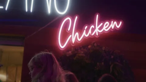 Pink Chicken sign Stock Footage 173551511