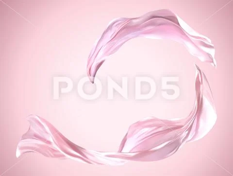 Pink chiffon elements Stockillustratie