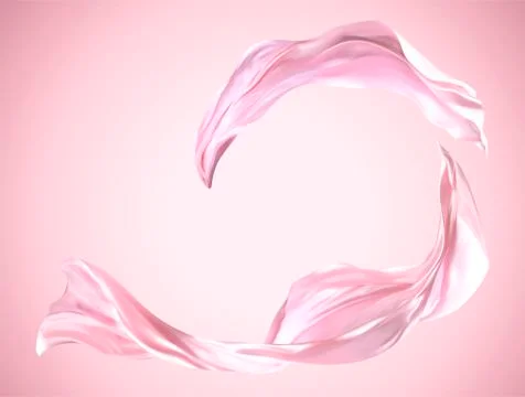 Pink chiffon elements Stock Illustration